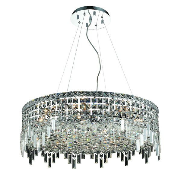 Elegant Lighting Elegant Cut Clear Crystal Maxim 12-Light Crystal Pendant V2031D28C/EC